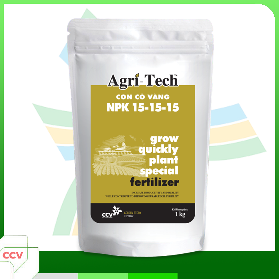 Phân bón công nghệ tháp cao NPK 15-15-15  AgriTech (1kg )