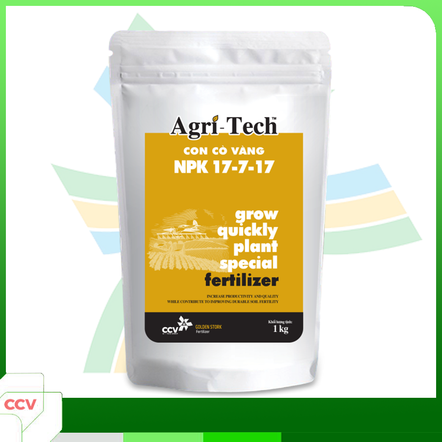 Phân bón công nghệ tháp cao NPK 17-7-17  AgriTech (1kg)