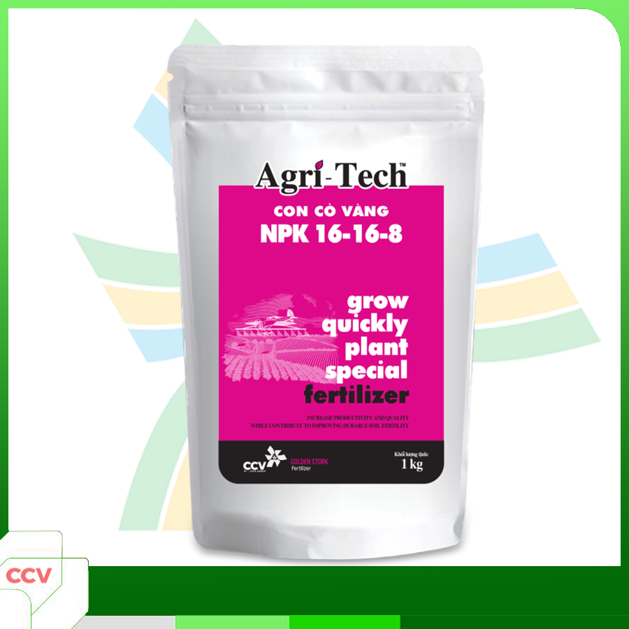 Phân bón công nghệ tháp cao NPK 16-16-8  AgriTech (1kg)